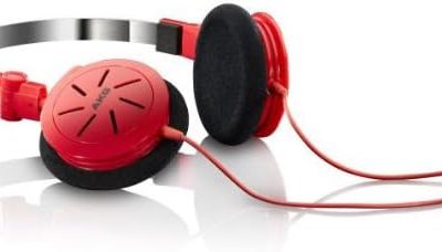 AKG K 402 Foldable Headband Headphones Red