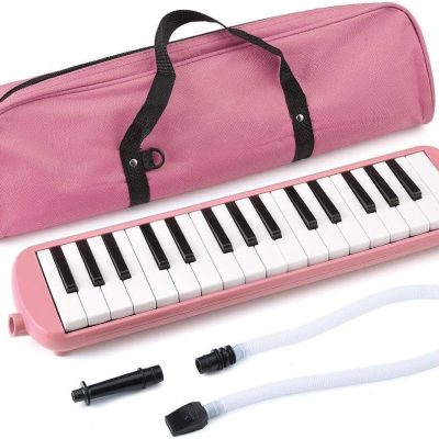 Hebikuo KFQ37-C-BK 37-Key Melodica with Soft Case – PINK