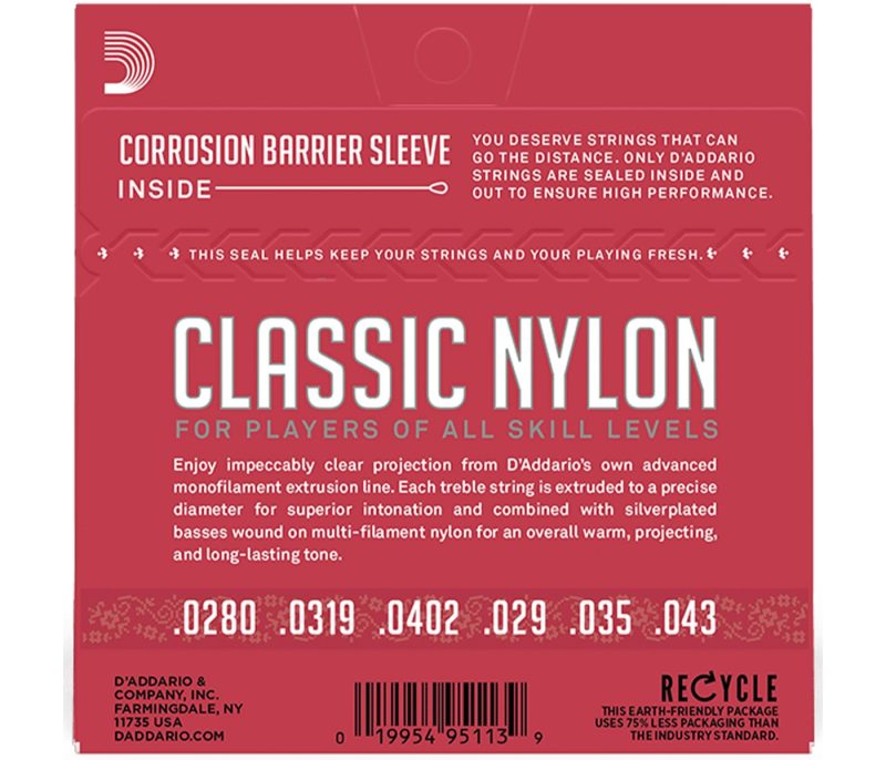 D'Addario EJ27N Nylon Student Classical Guitar String - Normal Tension - Image 2