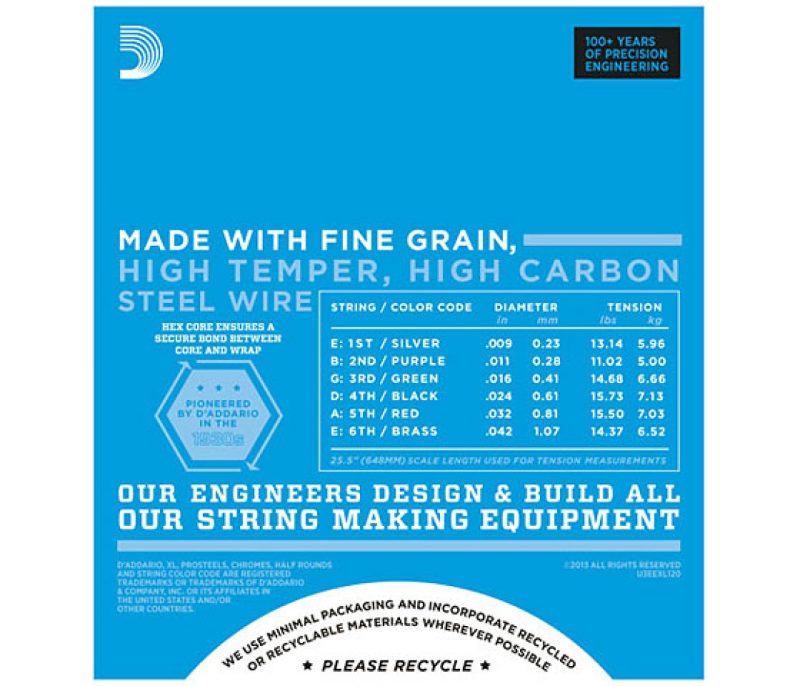 D'Addario EXL120 Nickel Wound Electric Guitar String Super Light - 09-42 - Image 2