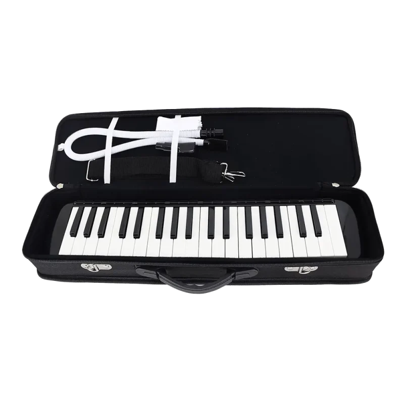 Hebikuo KFQ37-C-BK 37-Key Melodica with Soft Case – Black