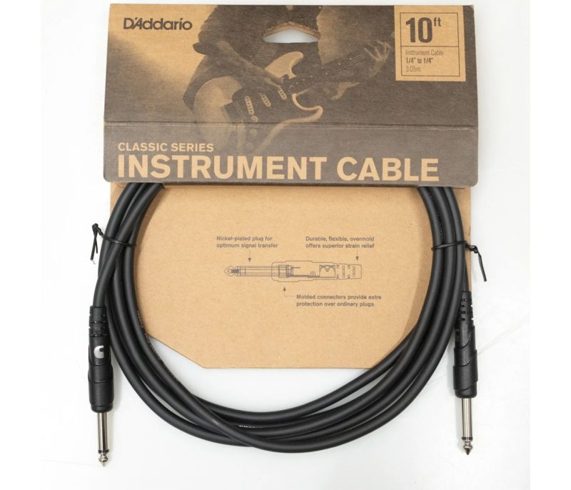 D'Addario PW-CGT-10 Classic Series instrument cables Straight - Straight - 10 ft / 3 Meters