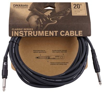 D'Addario PW-CGT-20 Classic Series instrument cables Straight - Straight - 20 ft / 6 Mete