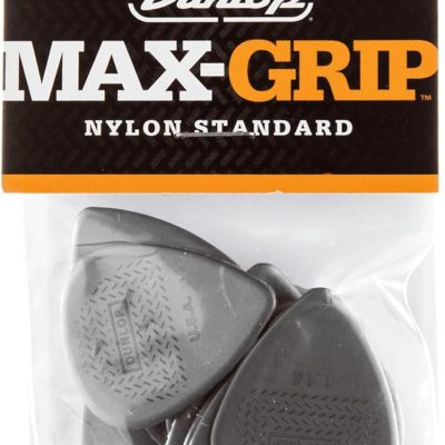 Jim Dunlop Max-Grip® Nylon Standard Pick 1.14MM - 12 Pack