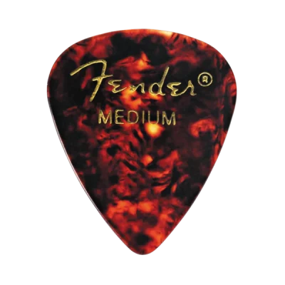 Fender Classic Celluloid Pick, Tortoise Shell, 351 Shape, Medium