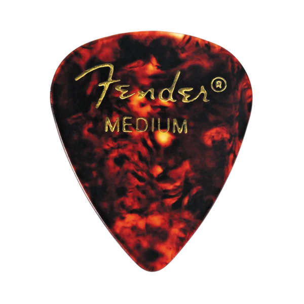 Fender Classic Celluloid Pick, Tortoise Shell, 351 Shape, Medium